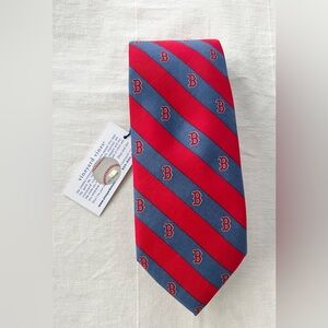 Vineyard Vines Tie Boston Red Socks Red Blue Stripes Silk Custom Collection Rare